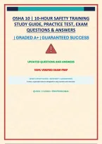 Osha 10 &vert; 10-Hour Safety Training Study Guide&comma; Practice Test&comma; Exam Questions & Answers