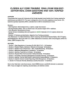 Florida Alf Core Training  Final Exam 2026&sol;2027&NewLine;Edition Real Exam Questions And 100&percnt; Verified &NewLine;Answers