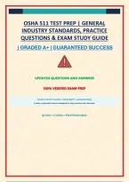 Osha 511 Test Prep &vert; General Industry Standards&comma; Practice Questions & Exam Study Guide