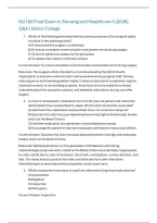 NU 180 Final Exam 4&vert; Nursing and Healthcare II &lpar;2026&rpar; Q&A &vert; Galen College