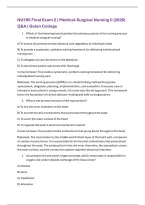 NU 185  Final Exam 2 &vert; Medical-Surgical Nursing II &lpar;2026&rpar; Q&A &vert; Galen College