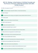 BIO 111&shy; Biology&comma; Living Systems&comma; & Unifying Concepts and&NewLine;The Process of Science &vert; UPDATED Questions with 100&percnt;&NewLine;Verified Answers