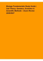 Biology Fundamentals Study Guide &ndash; Cell Theory&comma; Genetics&comma; Evolution & Scientific Methods &ndash; Exam Review
