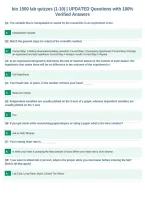 bio 1500 lab quizzes &lpar;1&shy;10&rpar; &vert; UPDATED Questions with 100&percnt;&NewLine;Verified Answers&NewLine;
