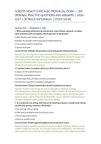 Alberta Health Care Aide Provincial Exam &mdash; 200 &NewLine;Original Practice Questions And Answers &vert; 2026&NewLine;2027 &vert; Detailed Rationales &vert; Study Guide 