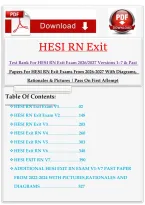 Test Bank For HESI RN Exit Exam 2026&sol;2027 Versions 1&ndash;7 & Past Papers For HESI RN Exit Exams From 2026-2027 Wit&hstrok; Diagrams&comma; Rationales & Pictures &vert; Pass On First Aflempt 