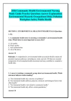 2026 Community Health Environmental Nursing &NewLine;Study Guide Practice Questions Answer Explanations &NewLine;Environmental Hazards Occupational Risks Pollution &NewLine;Workplace Safety Public Health