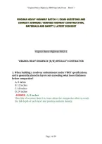 &NewLine;Virginia Heavy Highway Batch 1 &vert; Exam Questions And Correct Answers &vert; Verified Highway Construction&comma; Materials And Safety &vert; Latest 2026&sol;2027&NewLine;&NewLine;&NewLine;