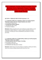 2026 Community Nursing Health Promotion Practice &NewLine;Questions Answer Rationales Primary Secondary &NewLine;Tertiary Prevention Screening Education Wellness &NewLine;Public Health Nursing