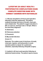 2026-2027 Latest Nr 324 Adult Health I&colon;&NewLine;Postoperative Complications Exam&vert;&NewLine;Complete Question Bank With&NewLine;Correct Answers With Rationales