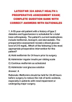 2026-2027 Latest Nr 324 Adult Health I&colon;&NewLine;Preoperative Assessment Exam&vert;&NewLine;Complete Question Bank With&NewLine;Correct Answers With Rationales