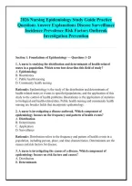 2026 Nursing Epidemiology Study Guide Practice &NewLine;Questions Answer Explanations Disease Surveillance &NewLine;Incidence Prevalence Risk Factors Outbreak &NewLine;Investigation Prevention 