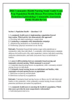 2026 Community Health Nursing Study Guide Exam &NewLine;Prep Population Health Disease Prevention Health &NewLine;Promotion Epidemiology Community Assessment &NewLine;Public Health Review