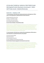 ATI RN ADULT MEDICAL-SURGICAL PROCTORED EXAM &NewLine;200 Original Practice Questions and Answers &vert; 2026&NewLine;2027 Study Guide &vert; Detailed Rationales