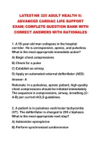 2026-2027 Latest Nr 325 Adult Health Ii&colon;&NewLine;Advanced Cardiac Life Support&NewLine;Exam&vert; Complete Question Bank With&NewLine;Correct Answers With Rationales