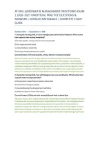 Ati Rn Leadership & Management Proctored Exam &NewLine;&vert; 2026&ndash;2027 Unofficial Practice Questions & &NewLine;Answers &vert; Detailed Rationales &vert; Complete Study &NewLine;Guide 