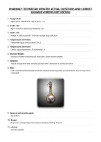 Pharmacy Technician Updated Actual Questions And Correct&NewLine;Answers Verified 2027 Edition