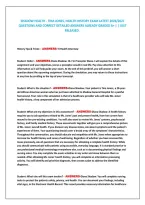 Shadow Health - Tina Jones&comma; Health History Exam Latest 2026&sol;2027 &NewLine;Questions And Correct Detailed Answers Already Graded A&plus; &vert; &vert; Just &NewLine;Released &period;