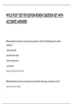 Phtls Post Test 8Th Edition Review Question Set With&NewLine;Accurate Answers