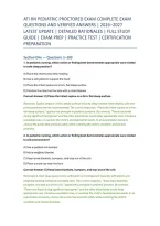 Ati Rn Pediatric Proctored Exam Complete Exam &NewLine;Questions And Verified Answers &vert; 2026&ndash;2027 &NewLine;Latest Update &vert; Detailed Rationales &vert; Full Study &NewLine;Guide &vert; Exam Prep &vert; Practice Test &vert; Certification &NewLine;Preparation