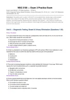 NSG 3100 Exam 3 Practice Exam&colon; Unit 6&colon; Diagnostic Testing&comma; Bowel Elimination&comma; Urinary Elimination &lpar;Ch&period; 34&comma; 40&comma; 41&rpar; &vert; Units 7 & 8&colon; Medication Administration &lpar;Ch&period; 35&rpar; &vert; With Answer Key and Rationales &vert; Galen College of Nursing 