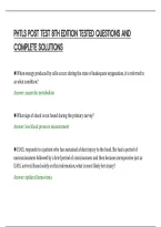Phtls Post Test 8Th Edition Tested Questions And&NewLine;Complete Solutions