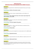 PHTLS Post Test&NewLine;UPDATED ACTUAL Exam Questions and CORRECT Answers&NewLine;
