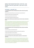 Barkley Drt Pmhnp Practicum 1 Pre-Test &vert; 200 &NewLine;Original Practice Questions &vert; 2026&ndash;2027 Study &NewLine;Guide