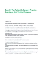 Care Of The Patient In Surgery Practice Questions And Verified Answers &NewLine;&NewLine;