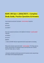 NURS 190 Quiz 1 &lpar;2026&sol;2027&rpar; &vert; Complete &NewLine;Study Guide&comma; Practice Questions & Answers &NewLine; &NewLine;