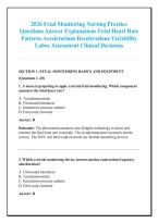 2026 Fetal Monitoring Nursing Practice &NewLine;Questions Answer Explanations Fetal Heart Rate &NewLine;Patterns Accelerations Decelerations Variability &NewLine;Labor Assessment Clinical Decisions 