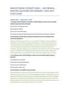 Barkley Pmhnp Ultimate Exam &mdash; 200 Original &NewLine;Practice Questions And Answers &vert; 2026&ndash;2027 &NewLine;Study Guide 