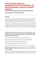 NYC DCAS Plant Maintainer &lpar;Hospitals&rpar;&sol;Tender Exam 2026&sol;2027 &vert; 220 Practice Questions&comma; Answers & Detailed Solutions