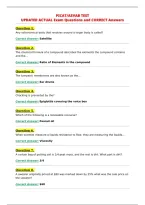 PICAT&sol;ASVAB TEST&NewLine;UPDATED ACTUAL Exam Questions and CORRECT Answers