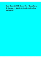 Med-Surg II HESI Exam Set 1 Questions & Answers &ndash; Medical-Surgical Nursing 2026&sol;2027