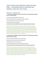 Cddn Certified Developmental Disabilities Nurse &NewLine;Exam &mdash; 200 Original Practice Questions And &NewLine;Answers &vert; 2026&ndash;2027 Study Guide