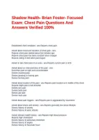 Shadow Health- Brian Foster- Focused Exam&colon; Chest Pain Questions And Answers Verified 100&percnt;