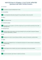 NUR 203 Exam &num;1 &lpar;Chapters 1&comma;2&comma;4&comma;5&comma;7&comma;9&comma;15&rpar; &vert; UPDATED&NewLine;Questions with 100&percnt; Verified Answers