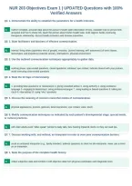 NUR 203 Objectives Exam 1 &vert; UPDATED Questions with 100&percnt;&NewLine;Verified Answers