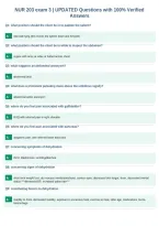 NUR 203 exam 3 &vert; UPDATED Questions with 100&percnt; Verified&NewLine;Answers