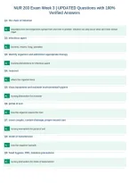 NUR 203 Exam Week 3 &vert; UPDATED Questions with 100&percnt;&NewLine;Verified Answers