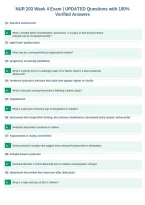 NUR 203 Week 4 Exam &vert; UPDATED Questions with 100&percnt;&NewLine;Verified Answers