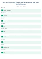 Nur 203 Prefix&sol;Suffix Exam &vert; UPDATED Questions with 100&percnt;&NewLine;Verified Answers