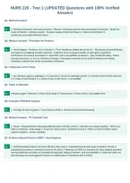 NURS 220 &shy; Test 1 &vert; UPDATED Questions with 100&percnt; Verified&NewLine;Answers