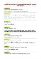 PMHNP Certification 2027 - Real Exam Questions and Answers -&NewLine;100&percnt; Verified&NewLine;