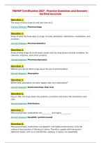 PMHNP Certification 2027 - Practice Questions and Answers -&NewLine;Verified Accurate&NewLine;