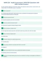NURS 220 &shy; Health Assessment &vert; UPDATED Questions with&NewLine;100&percnt; Verified Answers