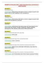 PMHNP Certification 2027 - Exam Prep Questions and Answers -&NewLine;100&percnt; Verified&NewLine;