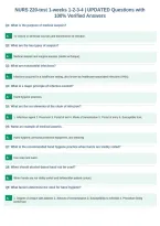 NURS 220&shy;test 1&shy;weeks 1&shy;2&shy;3&shy;4 &vert; UPDATED Questions with&NewLine;100&percnt; Verified Answers