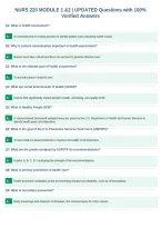 NURS 220 MODULE 1 &2 &vert; UPDATED Questions with 100&percnt;&NewLine;Verified Answers
